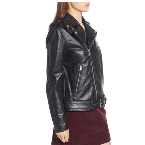 🔴NEW! AG REESE MOTO LEATHER JACKET SZ SMALL - Picture 4 of 16